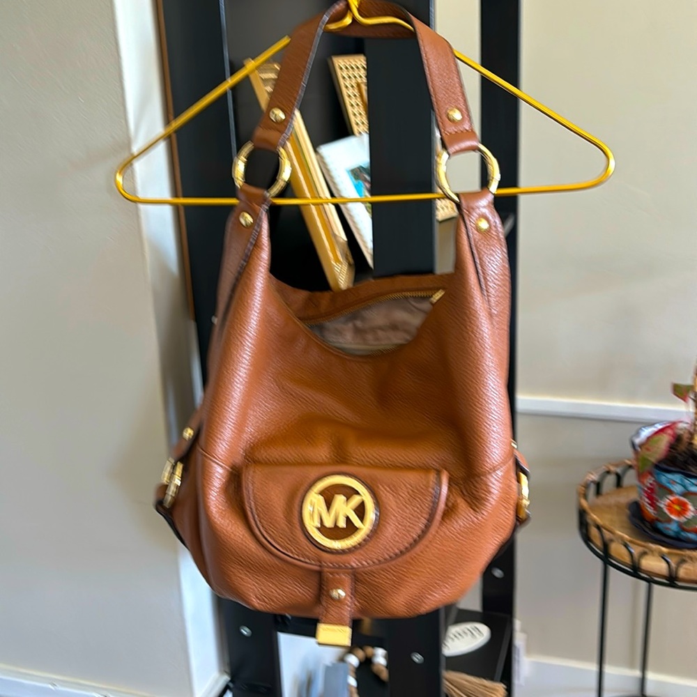 Bag leather tan